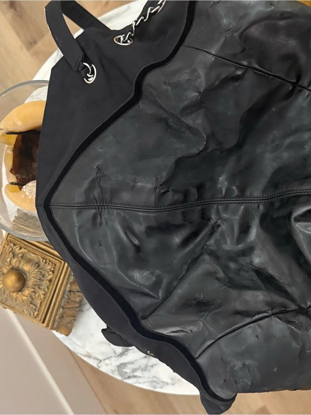 Chanel Black Patent Spirit XL Hobo
